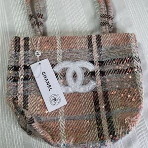 GWP Chanel Tweed Tote with Sequins